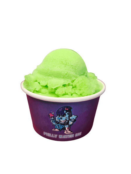 Cup of Sour Apple Philly water ice