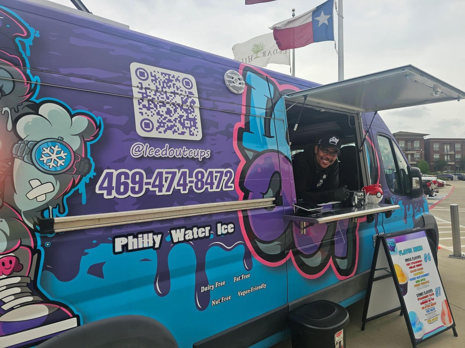 Dawone Marshall, founder of Iced Out, in the truck