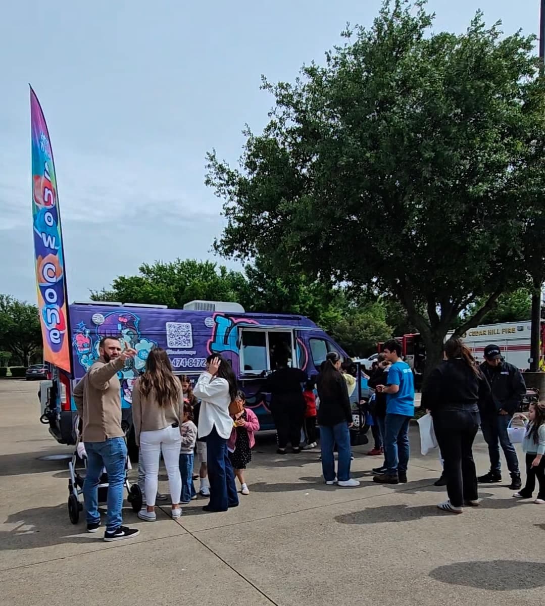 The Iced Out Philly water ice truck with serving window open