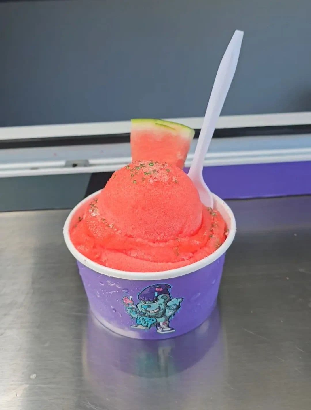 A colorful cup of Philly water ice
